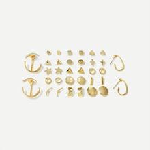 Shein Star & Round Stud Earrings 17pairs