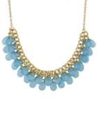 Shein Blue Multilayers Bib Bead Necklace