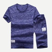 Shein Men Patched Detail Tee With Shorts