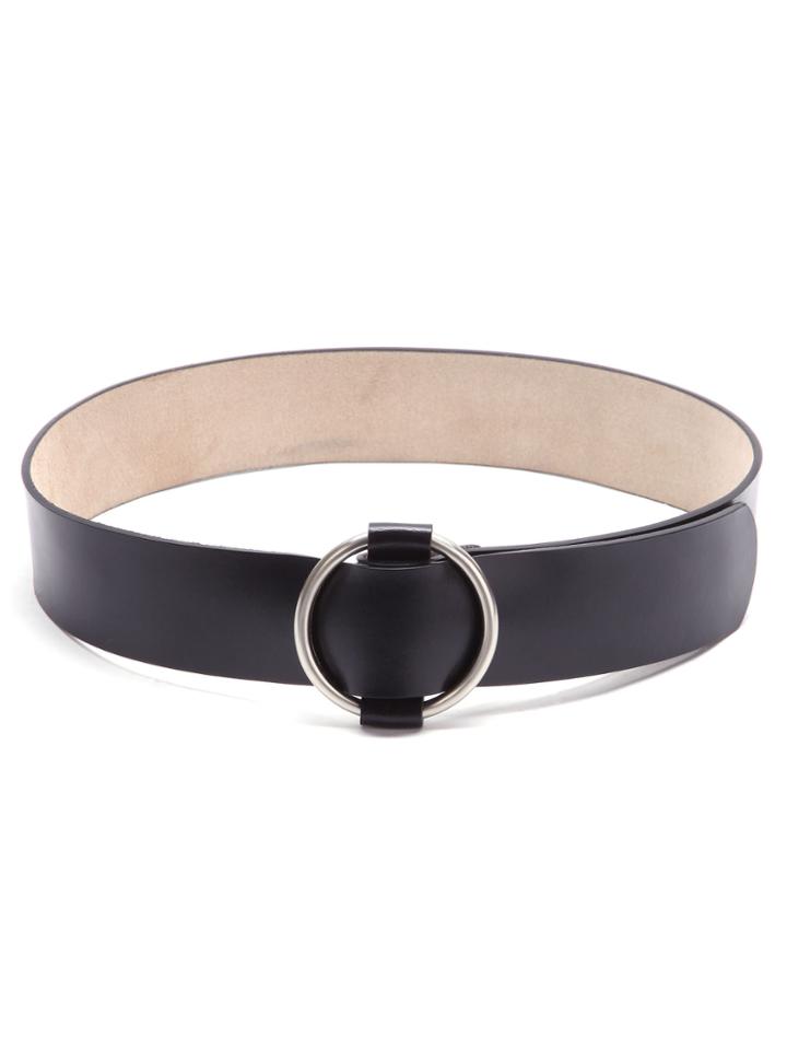 Shein Black Smooth Surface Buckled Faux Leather Belt