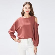 Shein Cut Out Sleeve Keyhole Back Blouse