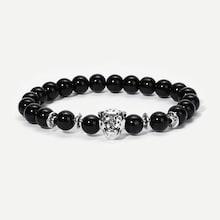 Shein Men Leopard Detail Beaded Bracelet