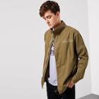 Shein Men Letter Patched Flap Pocket Coat