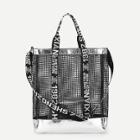 Shein Letter Detail Pvc Bag With Convertible Strap