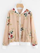 Shein Floral Print Chiffon Jacket