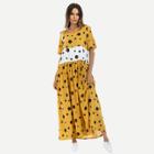Shein Block Stripe Dot Print Dress