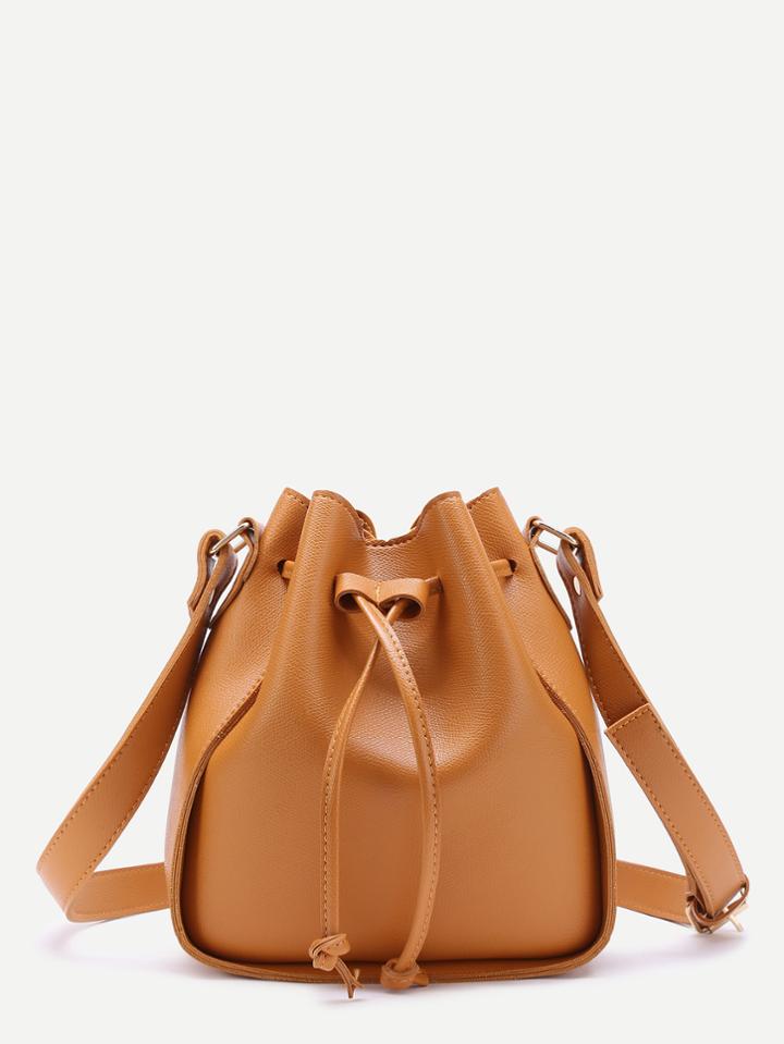 Shein Drawstring Pu Bucket Bag