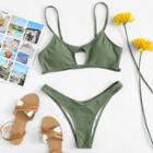 Shein Cut-out High Leg Bikini Set