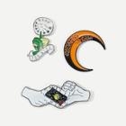 Shein Moon & Hand Brooch Set 3pcs
