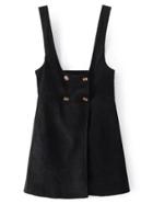 Shein Double Breasted Pinafore Dress