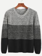 Shein Color Block Fitted Sweater