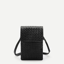 Shein Weave Design Flap Crossbody Bag