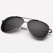 Shein Men Double Bridge Aviator Sunglasses