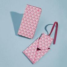 Shein Argyle Pattern Pu Card Wallet