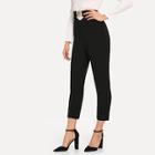Shein Metal Closure Detail Notch Waist Pants