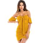 Shein Knot Front Off-shoulder Dress