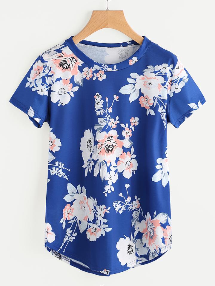 Shein Floral Print Tee