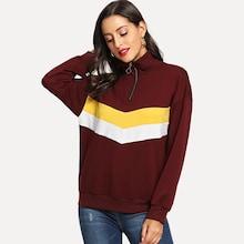 Shein Zip Up Drop Shoulder Sweatshirt