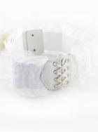 Shein White Lace Drawstring Wide Belt