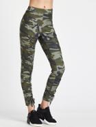Shein Camouflage Print Eyelet Lace Up Pants