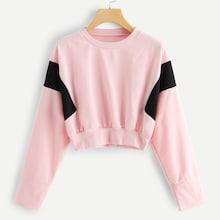 Shein Drop Shoulder Colorblock Sweatshirt