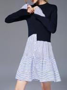 Shein Color Block Striped Dress