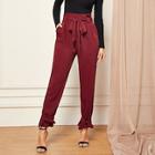 Shein Waist Belted Knot Pleated Pants