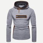 Shein Men Zip Decorated Hooded Sweatshirt