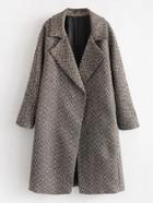 Shein Striped Oversized Coat