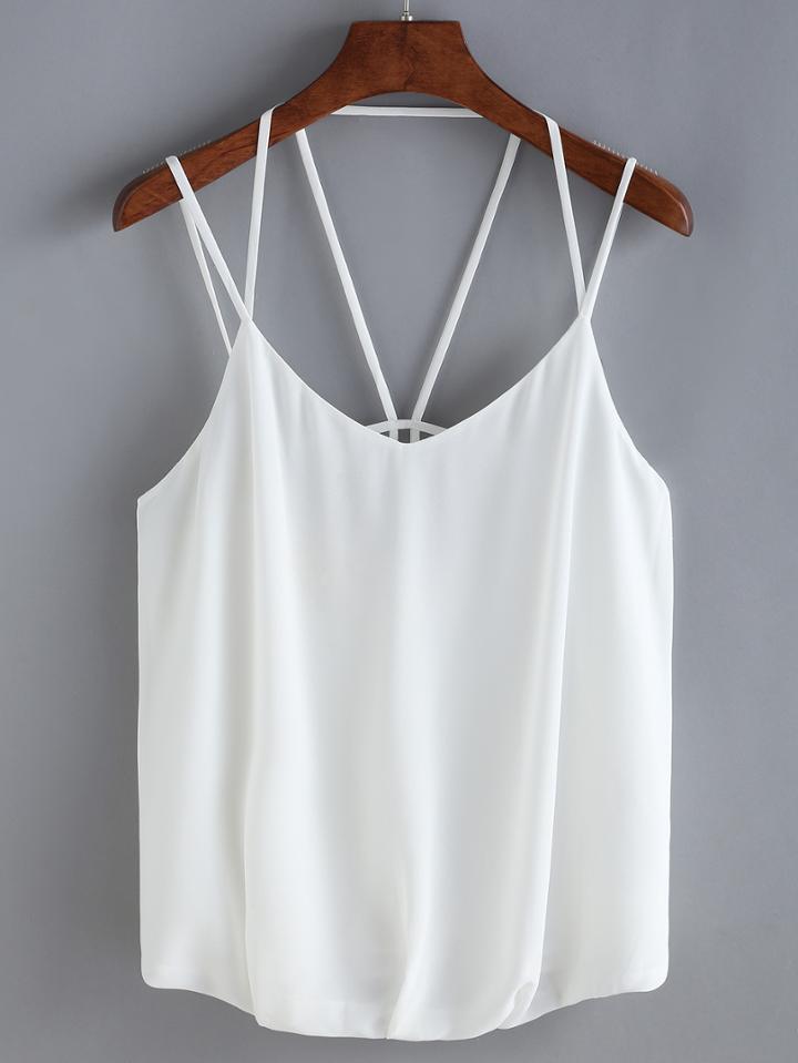Shein Crisscross Back Double Strap Cami Top