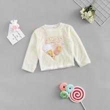 Shein Girls Contrast Sequin Teddy Sweatshirt