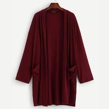 Shein Pocket Front Open Placket Coat