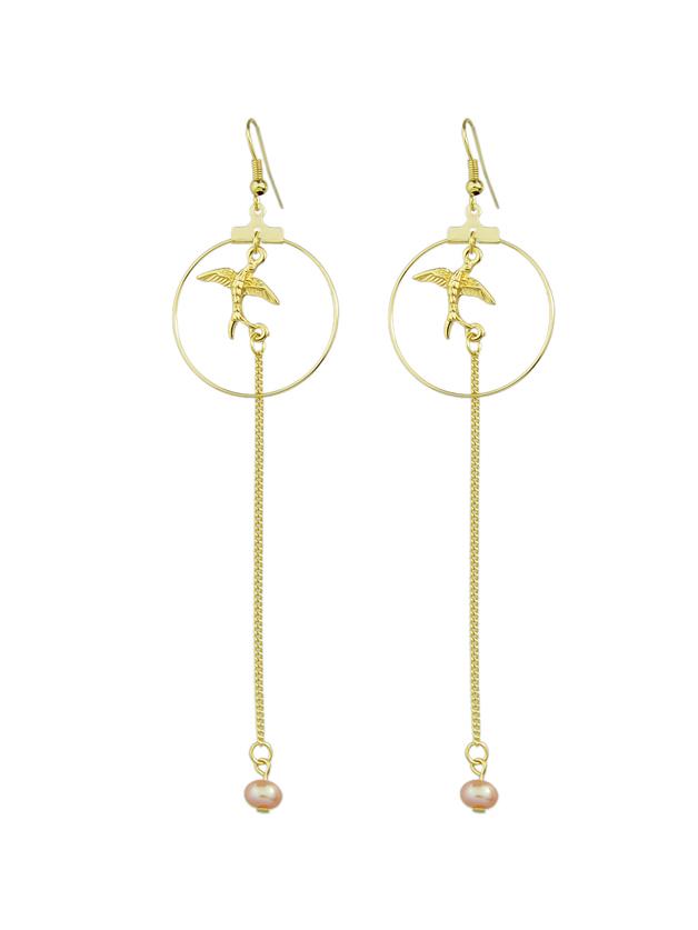 Shein Gold Long Chain Dangle Earrings For Women