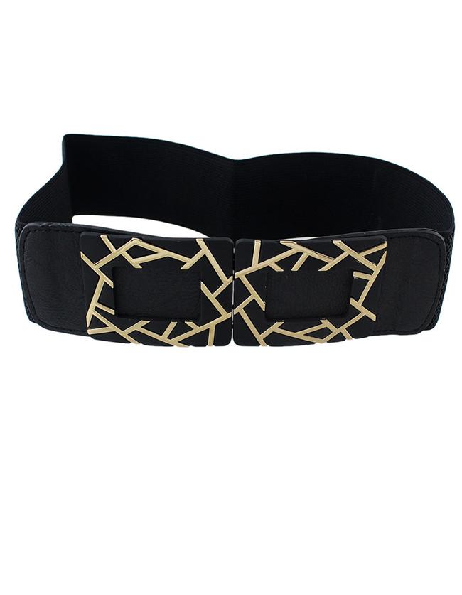 Shein Black Elastic Hollow Out Belt