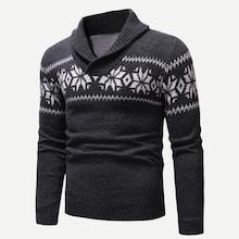 Shein Men Christmas Snowflake Print Jumper