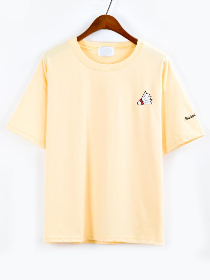 Shein Embroidered Badminton T-shirt