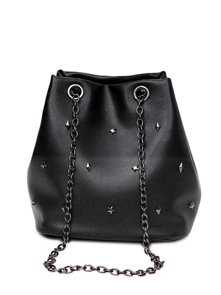 Shein Metallic Star Ornament Bucket Bag