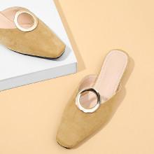 Shein Ring Front Square Toe Flats