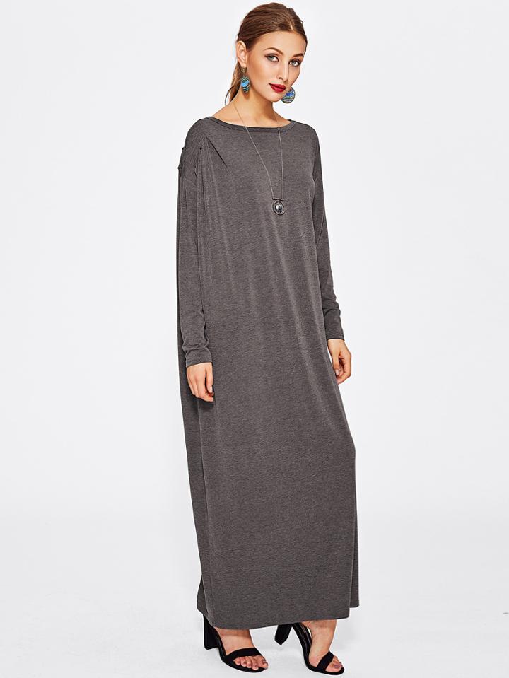 Shein Heather Knit Cocoon Tee Dress