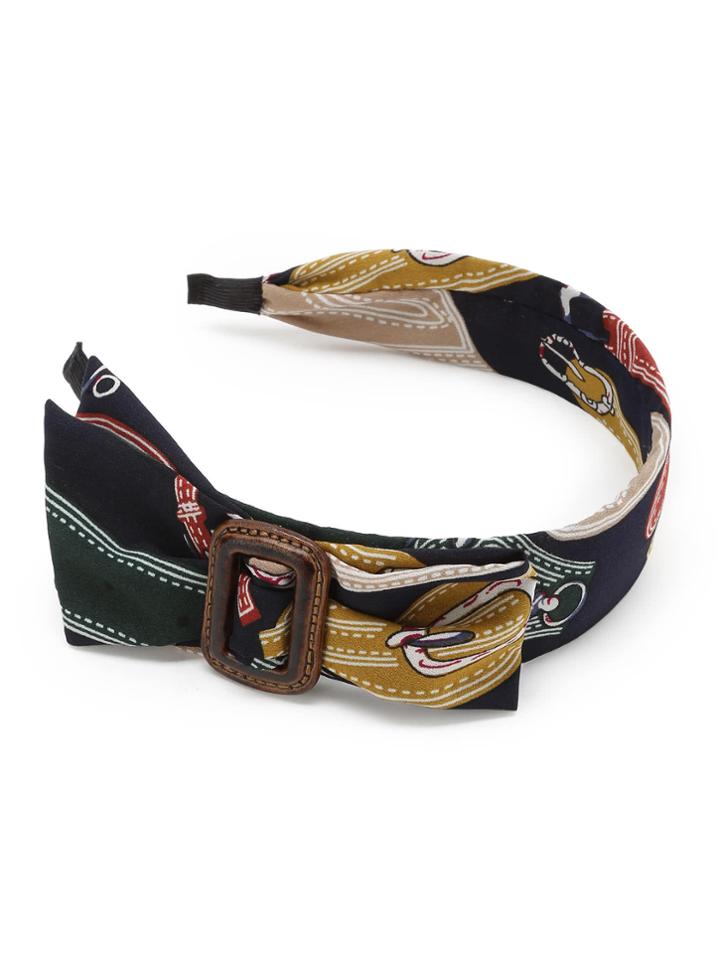 Shein Graphic Print Buckle Embellished Headband