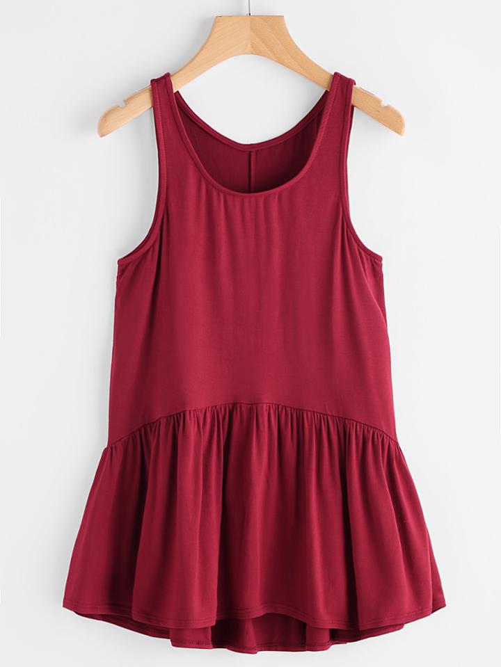 Shein High Low Frill Hem Tank Top