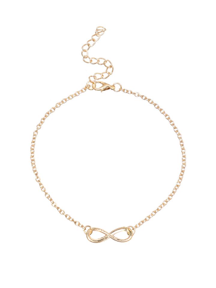 Shein Infinity Symbol Anklet - Gold
