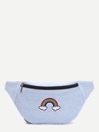 Shein Rainbow Patch Denim Bum Bag
