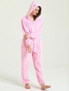 Shein Drawstring Waist Hooded Fleece Onesie