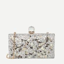 Shein Glitter Clutch Bag With Chain