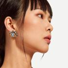 Shein Eye Design Stud Earrings With Rhinestone