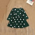 Shein Toddler Girls Polka Dot Print Ruffle Detail Dress
