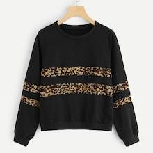 Shein Leopard Print Sweatshirt