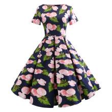 Shein Fruit Print Flare Dress