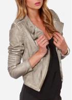 Rosewe Trendy Zipper Closure Long Sleeve Woman Jacket Grey